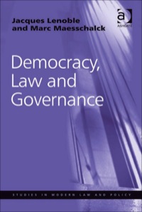 Cover image: Democracy, Law and Governance 9781409403951