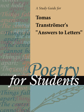 Cover image: A Study Guide for Tomas Transtromer's "Answers to Letters" 1st edition 9780787669607