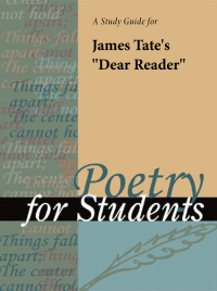 Imagen de portada: A Study Guide for James Tate's "Dear Reader" 1st edition 9780787635718