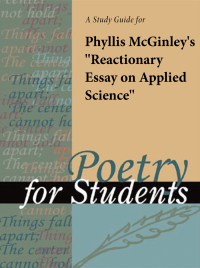 Cover image: A Study Guide for Phyllis McGinley's "Reactionary Essay on Applied Science" 1st edition 9780787635701