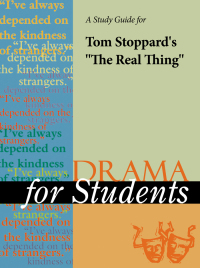 Cover image: A Study Guide for Tom Stoppard's "The Real Thing" 1st edition 9780787640828