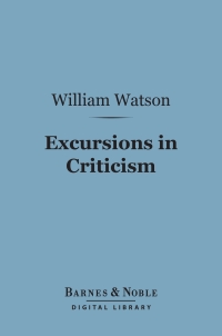 Imagen de portada: Excursions in Criticism (Barnes & Noble Digital Library) 9781411455405