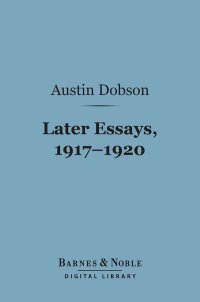 Cover image: Later Essays, 1917-1920 (Barnes & Noble Digital Library) 9781411457331
