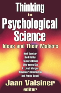 Cover image: Thinking in Psychological Science 1st edition 9780765803481