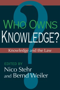 صورة الغلاف: Who Owns Knowledge? 1st edition 9780765803375