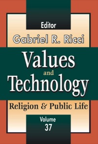 Omslagafbeelding: Values and Technology 1st edition 9781412811187