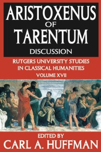 Imagen de portada: Aristoxenus of Tarentum 1st edition 9781412843010