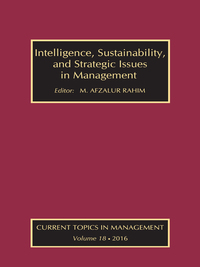 Cover image: Intelligence, Sustainability, and Strategic Issues in Management 9781412864138