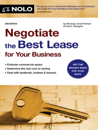 صورة الغلاف: Negotiate the Best Lease for Your Business 2nd edition 9781413302165