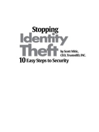 Cover image: Stopping Identity Theft: 10 Easy Steps to Security 1st edition 9781413309560