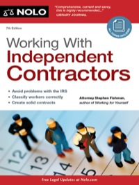 Cover image: Working With Independent Contractors 7th edition 9781413313987