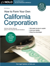 Cover image: How to Form Your Own California Corporation 14th edition 9781413313192