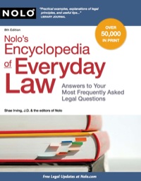 Cover image: Nolo's Encyclopedia of Everyday Law: Answers to Your Most Frequently Asked Legal Questions 8th edition 9781413313215