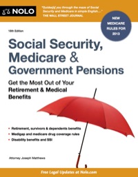 Cover image: Social Security, Medicare and Government Pensions: Get the Most Out of Your Retirement and Medical Benefits 18th edition 9781413318456