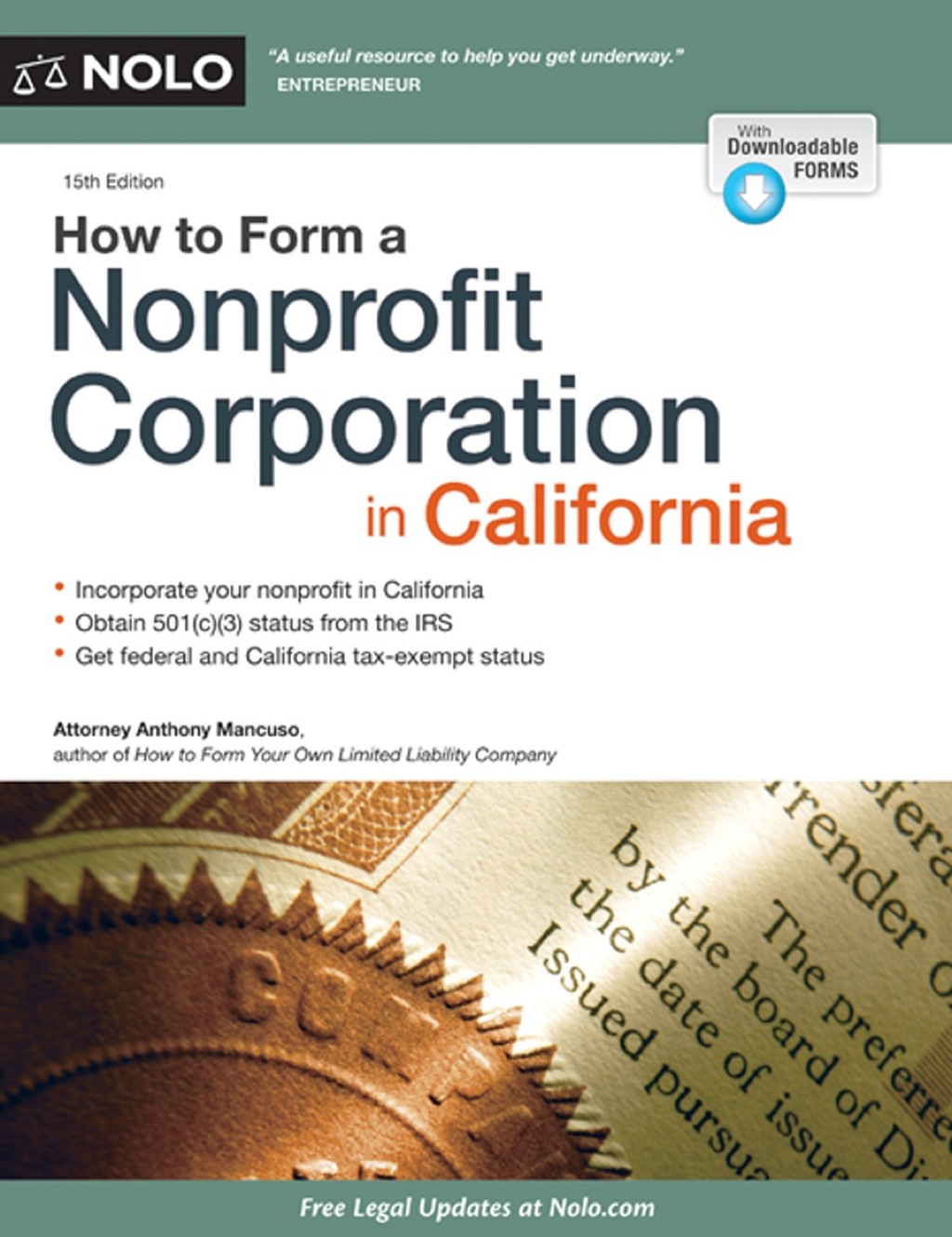 How to Form a Nonprofit Corporation in California 15th Edition