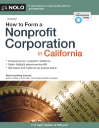 Cover image: How to Form a Nonprofit Corporation in California 15th edition 9781413318982
