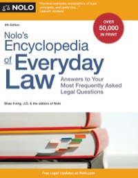 Cover image: Nolo's Encyclopedia of Everyday Law: Answers to Your Most Frequently Asked Legal Questions 9th edition 9781413319972