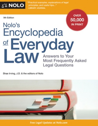 Cover image: Nolo's Encyclopedia of Everyday Law: Answers to Your Most Frequently Asked Legal Questions 9th edition 9781413319972