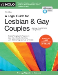 Imagen de portada: A Legal Guide for Lesbian & Gay Couples 17th edition 9781413320206