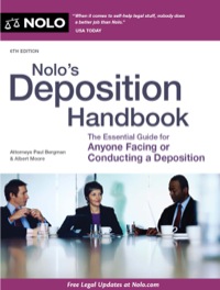 صورة الغلاف: Nolo's Deposition Handbook 6th edition 9781413320596