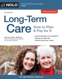 Cover image: Long-Term Care: How to Plan & Pay for It 10th edition 9781413320695