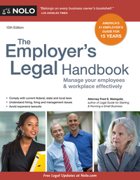 Imagen de portada: Employer's Legal Handbook, The: Manage Your Employees & Workplace Effectively 12th edition 9781413321463