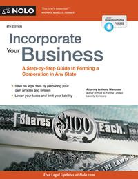 Imagen de portada: Incorporate Your Business: A Step-by-Step Guide to Forming a Corporation in Any State 8th edition 9781413321586