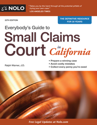 صورة الغلاف: Everybody's Guide to Small Claims Court in California 20th edition 9781413321722