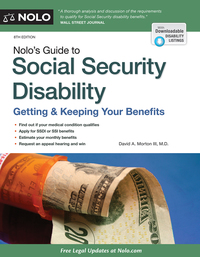 Imagen de portada: Nolo's Guide to Social Security Disability: Getting & Keeping Your Benefits 8th edition 9781413322231