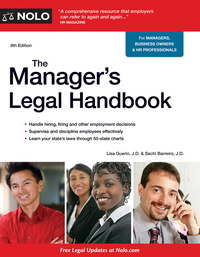 Cover image: Manager's Legal Handbook,The 8th edition 9781413322378
