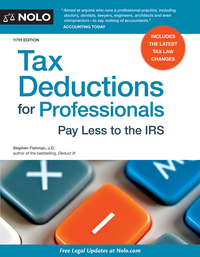 Imagen de portada: Tax Deductions for Professionals: Pay Less to the IRS 11th edition 9781413322415
