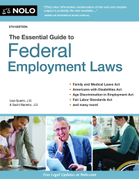 Imagen de portada: Essential Guide to Federal Employment Laws 5th edition 9781413322811