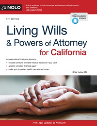 Imagen de portada: Living Wills and Powers of Attorney for California 5th edition 9781413323375