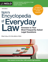 Cover image: Nolo's Encyclopedia of Everyday Law 10th edition 9781413323436