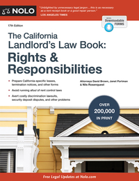 Cover image: California Landlord's Law Book, The 17th edition 9781413323634