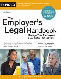 Imagen de portada: Employer's Legal Handbook, The 13th edition 9781413323993