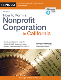Cover image: How to Form a Nonprofit Corporation in California 17th edition 9781413324051