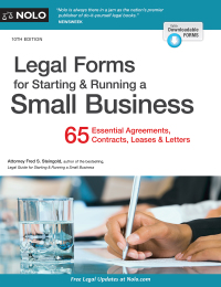 Imagen de portada: Legal Forms for Starting & Running a Small Business 10th edition 9781413324860