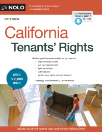 صورة الغلاف: California Tenants' Rights 21st edition 9781413325256