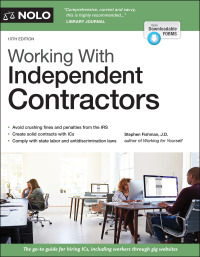 Imagen de portada: Working With Independent Contractors 10th edition 9781413327489