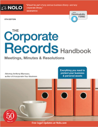 Imagen de portada: Corporate Records Handbook, The 9th edition 9781413329599