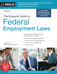 Imagen de portada: Essential Guide to Federal Employment Laws, The 7th edition 9781413329797