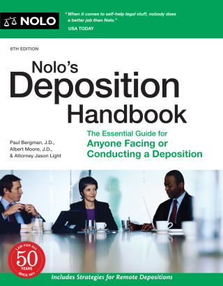 Cover image: Nolo's Deposition Handbook 8th edition 9781413329889