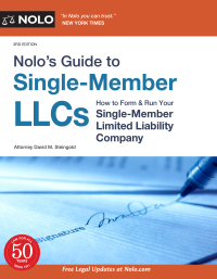 Cover image: Nolo’s Guide to Single-Member LLCs 3rd edition 9781413330137