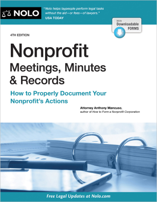 表紙画像: Nonprofit Meetings, Minutes & Records 4th edition 9781413330380