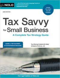 Imagen de portada: Tax Savvy for Small Business 22nd edition 9781413330403