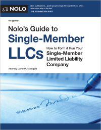 Cover image: Nolo’s Guide to Single-Member LLCs 4th edition 9781413332070