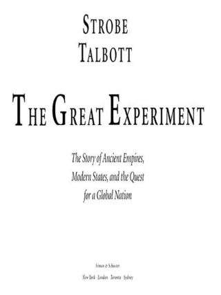 Cover image: The Great Experiment 9780743294096