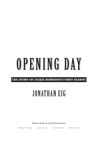 Cover image: Opening Day 9780743294614