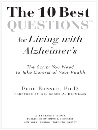 Cover image: The 10 Best Questions for Living with Alzheimer's 9781416560517